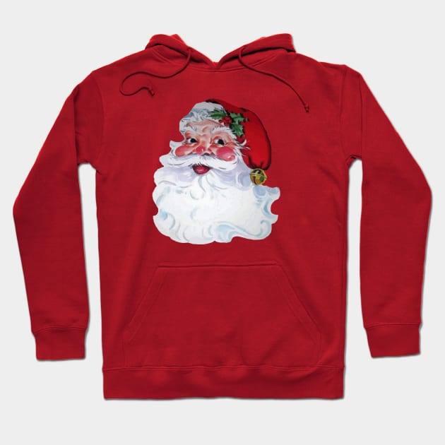 Vintage Santa Claus Jolly Face and Rosy Cheeks Hoodie by taiche
